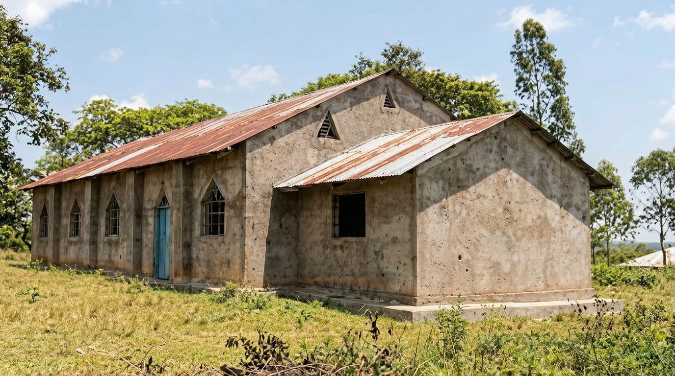 South-Eastern view of  the village church, July 2007